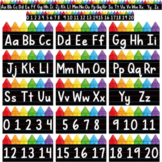 15 PCS Alphabet Bulletin Board Strips Set {1}