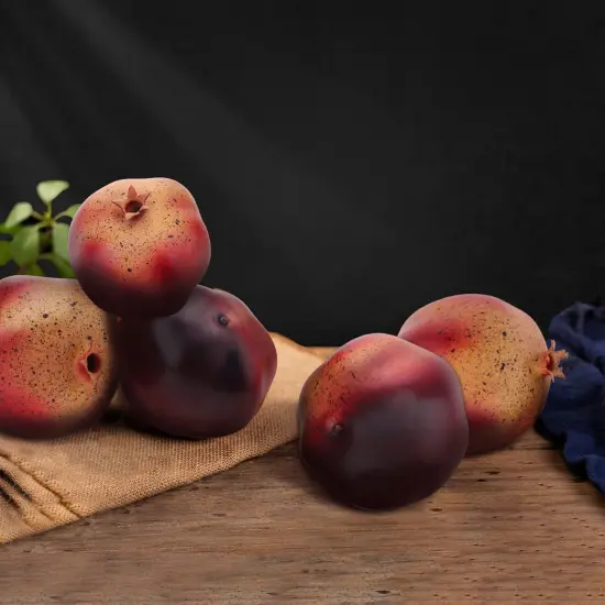 6 PCS Artificial Pomegranates Fake Realistic Simulation Fruits {5}