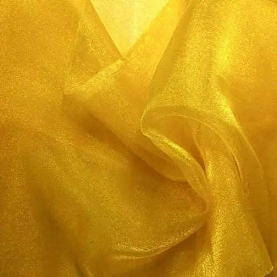 1 Yard Gold Sparkle Sheer Organza Fabric 60" Wide {1}