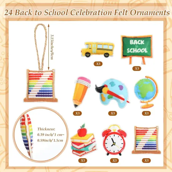 24 Pcs Back to School Hanging Ornament {4}