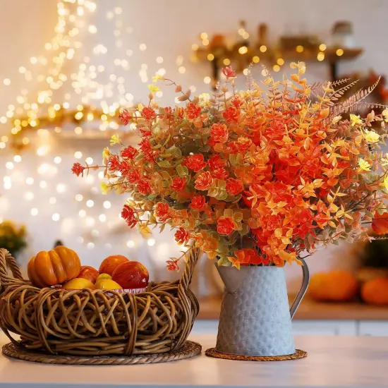 24 Bundles Artificial Fall Flowers for Outdoor Decoration {2}