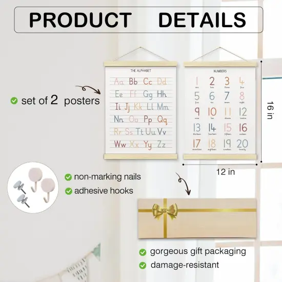 Numbers alphabet poster for Nursery Toddlers {2}