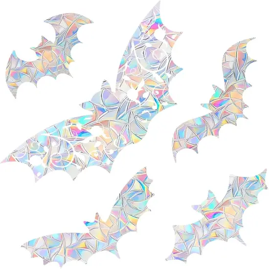 15PCS Bat Prismatic Window Clings {1}