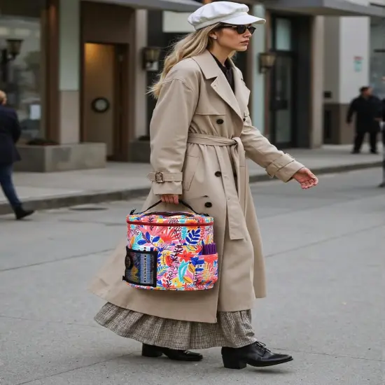 Large Crochet & Knitting Bag &ndash; Portable Yarn Storage Tote with Straps, Waterproof Organizer for Crafters {6}