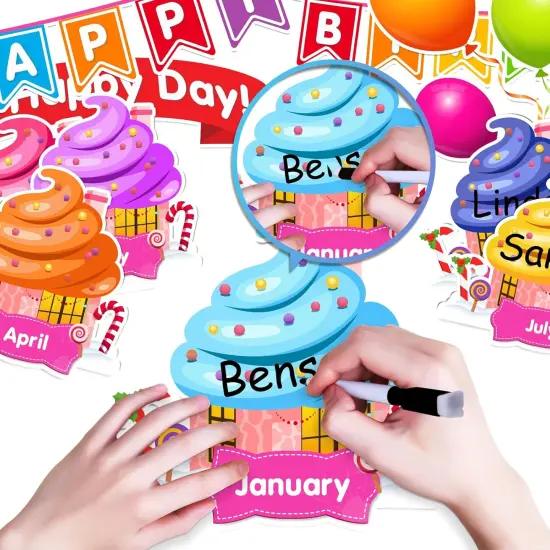 Happy Birthday Bulletin Board Sets (Rainbow) {4}