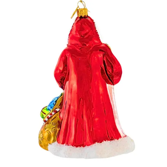 Huras Family 7.25 In Burlington Santa Christmas Tree Ornament , Christmas Decor Hand-Painted Keepsake Red {2}