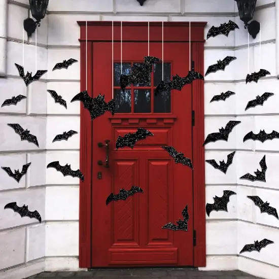 36PCS Halloween Hanging Bat {1}
