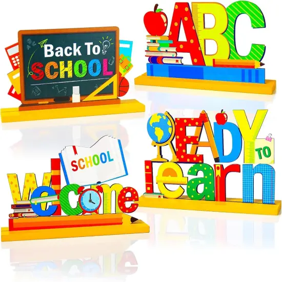4 Pieces Back to School Party Decorations {1}
