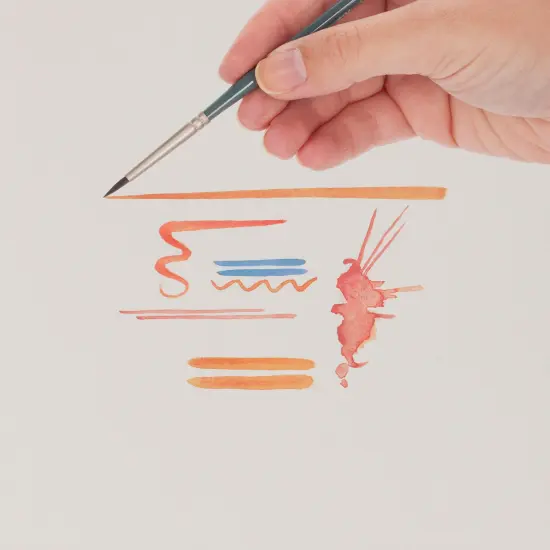 Mimik Professional Watercolor Brushes -Assorted - Synthetic Squirrel Hair - Natural Bristle Artist Brushes for Watercolors, Gouache & Acrylics - Imitates Natural Squirrel and Sable Hair {6}