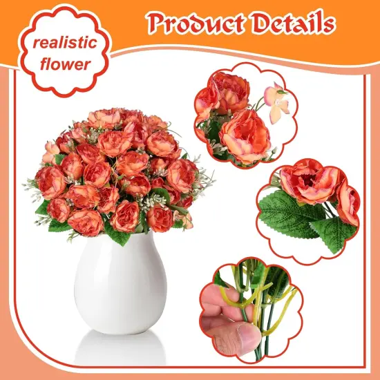 12 Bundles Peonies Artificial Flowers {2}