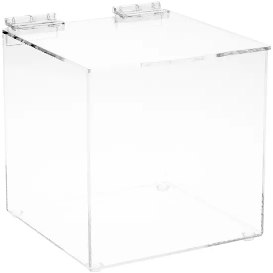 Plymor Clear Acrylic Display Case Box With Hinged Lid, 6" x 6" x 6" {1}