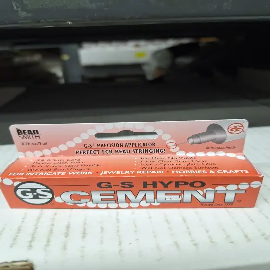 The Beadsmith Clear Precision Cement &ndash; Adhesive Glue w/Pinpoint Applicator, for Sealing Knots, Beading, Watch and Lens Repair, Model Building - Transparent, 1/3 oz./9 ml, 1pc {6}