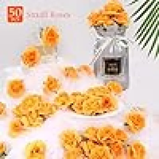 Mini Orange Roses Artificial Flowers Bulk {3}