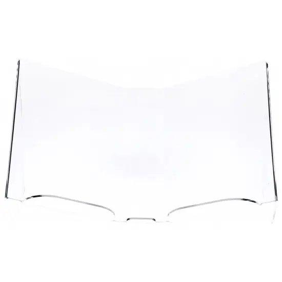 Plymor Clear Acrylic Open Book Display Stand with 1" Ledge, Tilted {1}