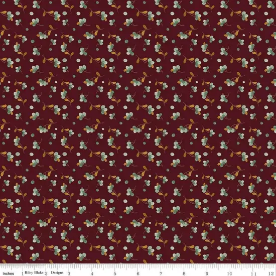 The Awe of Autumn Bittersweet Mahogany 43"/44" Fabric Per Yard {1}