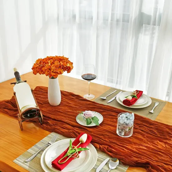 Orange Silk Hydrangea Flowers &ndash; Artificial Centerpiece for Wedding & Home Decor {2}