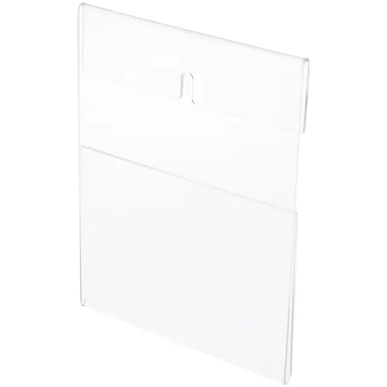 Plymor Clear Acrylic Top-Fold Literature Sign Holder Frame (Wall Mount), 5.5" W x 7" H {1}