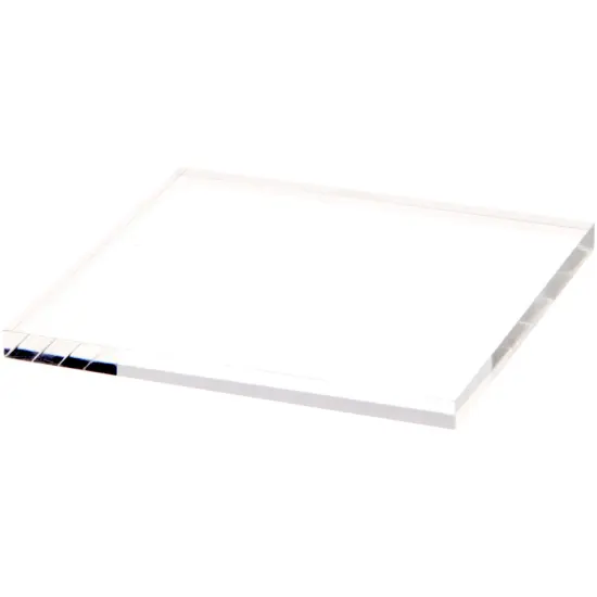 Plymor Clear Square Acrylic Display Base, 5" W x 5" D x 0.375" H {1}
