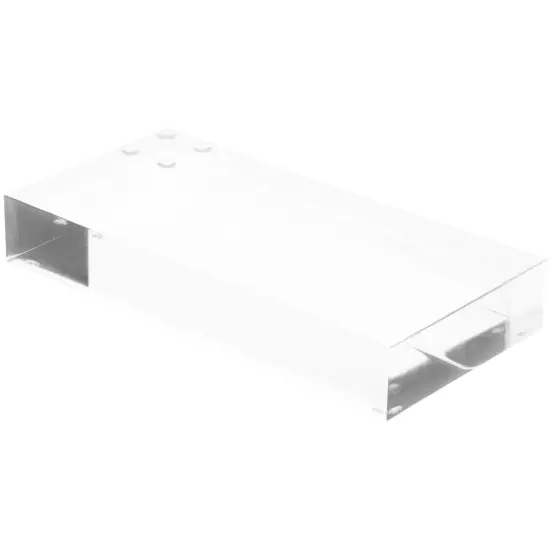 Plymor Clear Polished Acrylic Rectangular Display Block, 1" H x 3" W x 6" D {1}