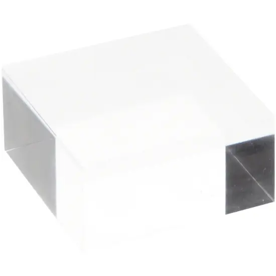 Plymor Clear Polished Acrylic Square Display Block, 1" H x 2" W x 2" D {1}