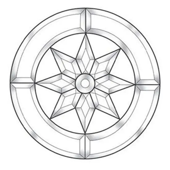 15" & 10" Diameter Exquisite Clear Glass Folk Art Bevel Cluster EC830 {1}