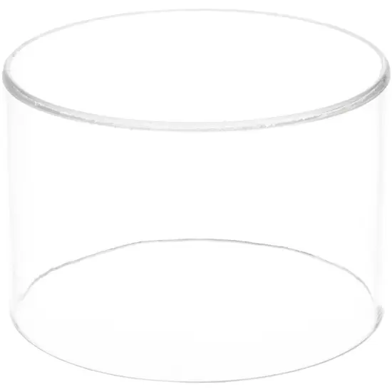 Plymor Clear Acrylic Round Cylinder Display Riser, 4" H x 6" D {1}