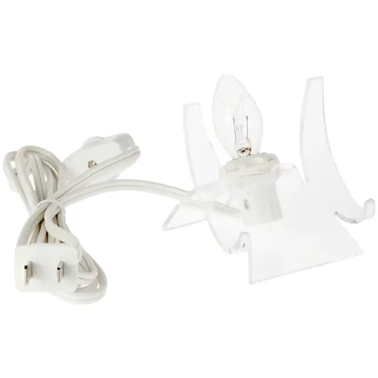 Plymor Clear Acrylic Lighted Double-Scoop Display Easel, 3" H x 2.875" W x 3.125" D {1}