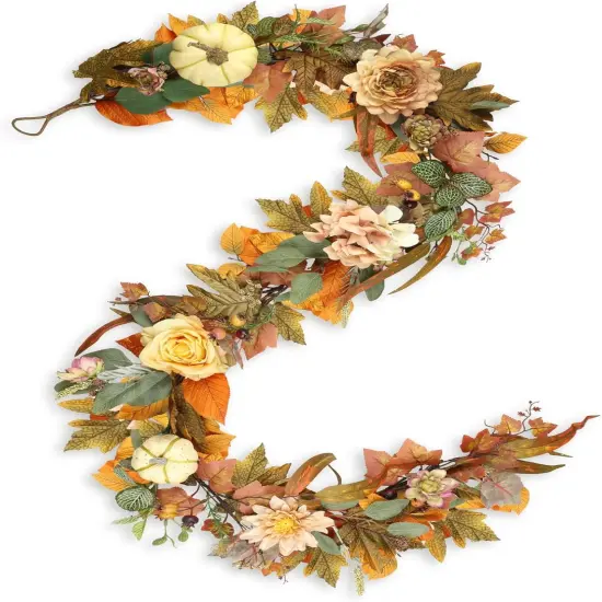 Fall Garland, 6 FT Pumpkin Garlands {1}