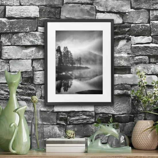 Black Frame with Mount, 16x20" &ndash; Horizontal/Vertical, No-Nail Hanging, Safe Front Protection! {4}