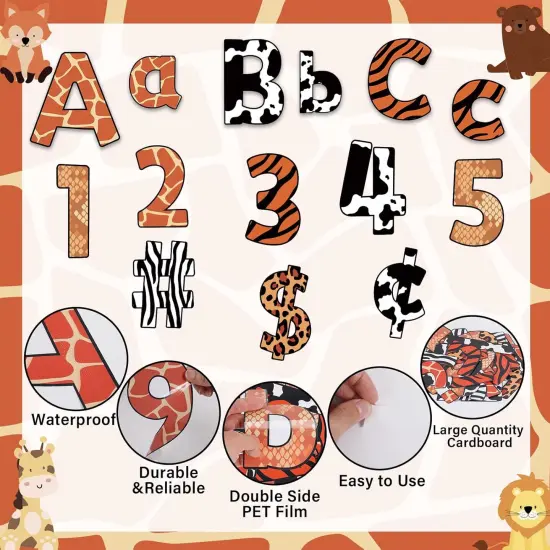 266 Pcs Letters Combo Pack Set Bulletin Board Letters Animal Prints Letters {4}