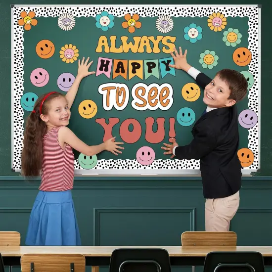 63 Pcs Groovy Bulletin Board Decorations Set {5}