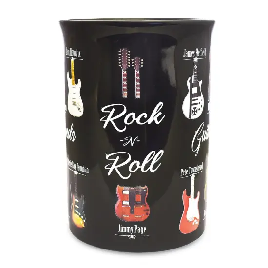 Collections Etc Colorful Guitar Legends Novelty Ceramic Mug {4}