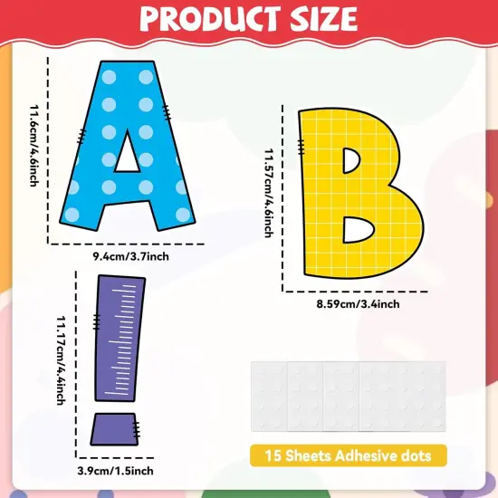 260 PCS Colorful Bulletin Board Letters for Classroom Letters Combo Pack {2}