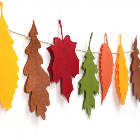 Felt Fall Leaf Garland - Double Layers Felt {1}