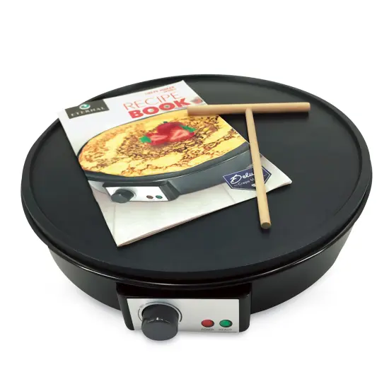 Collections Etc Electric Crepe Maker Griddle Combo Kitchen Appliance {4}