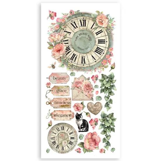 Stamperia Double-Sided Paper Cut-Outs 4/Pkg-House of Roses {5}
