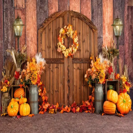 7x5ft Fall Thanksgiving Backdrop Thanksgiving Photo Backdrop,Party Banner F91 {1}