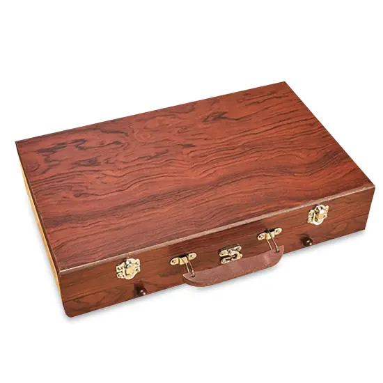 Collections Etc 140-Piece Artist Set with Wooden Carrying Case {4}