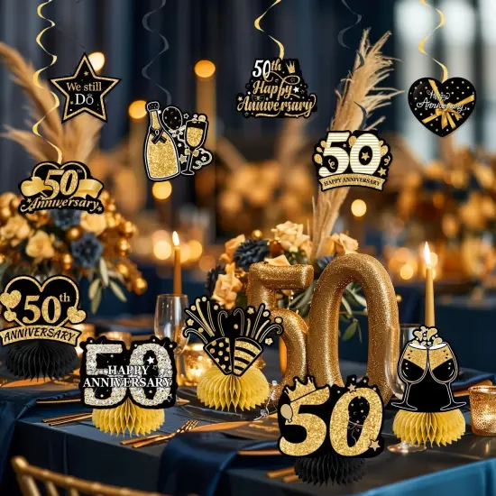 Happy 50th Wedding Anniversary Decorations Kit {5}