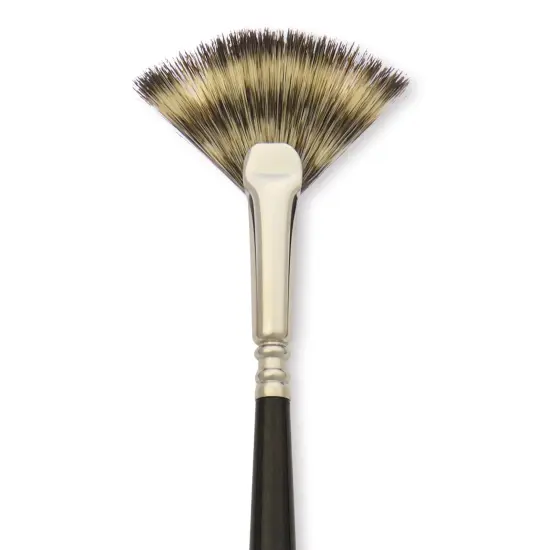 Escoda Vintage Synthetic Brush - Fan, LongHandle, Size 4 {1}