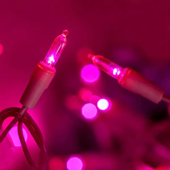 200 Pink LED Christmas Lights with Pink Wire, Pack of 2 Sets 33 ft 100 Count UL Certified Commercial Grade String Light (Pink) {5}