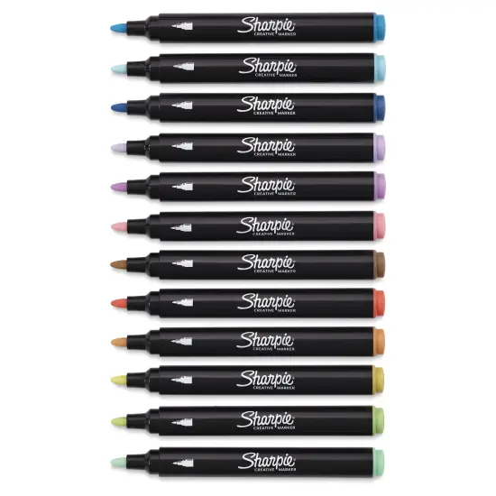 Sharpie Creative Acrylic Markers - Set of 12, Earth Tones Mineral, Bullet Tip {1}