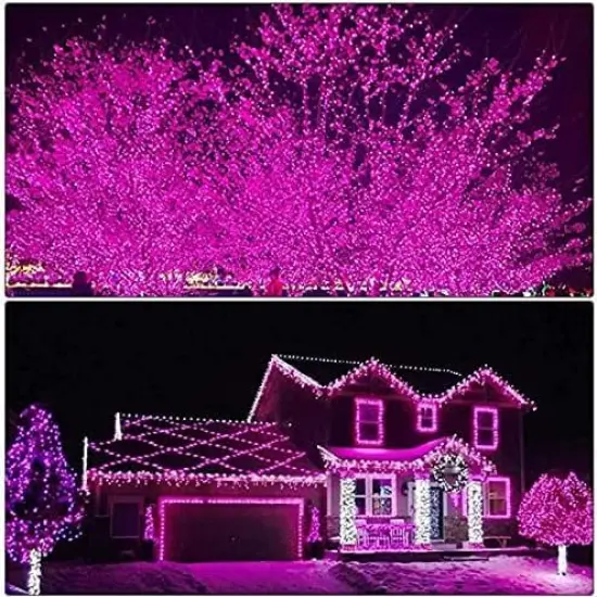 800 Led Pink String Lights Outdoor Waterproof Valentines Day Decorations, 330 Ft Pink Led String Lights for Bedroom, 8 Modes Plug in Fairy Lights for Outside, Pink Room Decor {3}