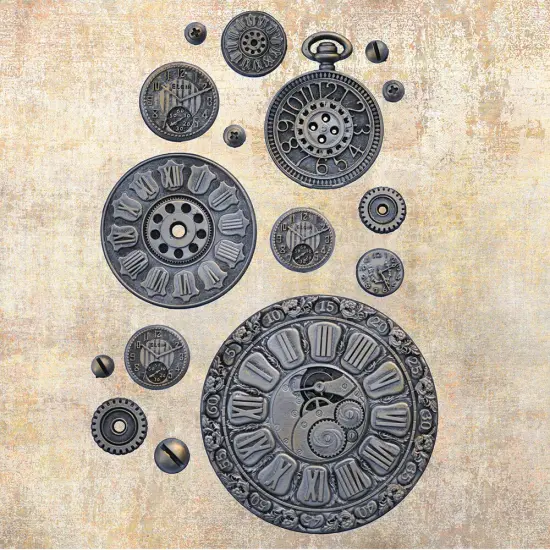 Finnabair Moulds - Clock Faces - 5" x 8" x 8mm Copyright #VA0002330077 {3}