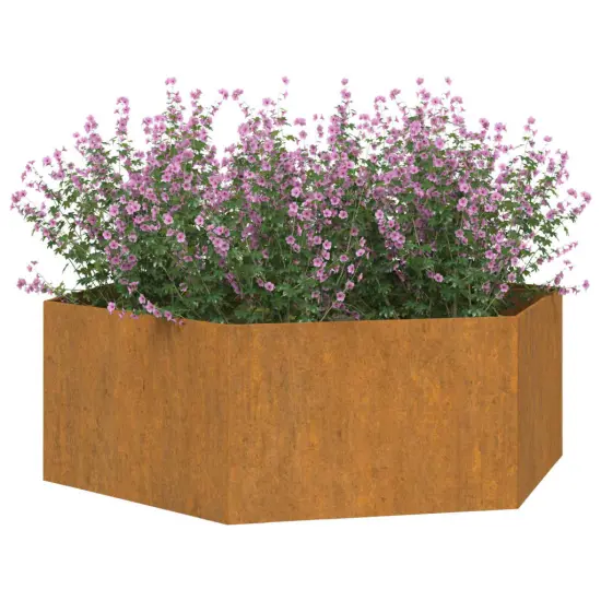 vidaXL Planter Rusty 54.3"x47.2"x17.7" Corten Steel {3}