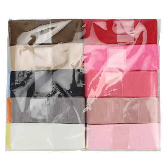 Ribbon Grosgrain Ribbon 1 inch Ribbon 20 Solid Color Ribbon Assortment, 1" X 2 Yard Each, Total 40 Yds Per Package, Thin Ribbon Grosgrain Thick Ribbon Fabric Ribbons for Crafts, Hair Bow Supplies {3}