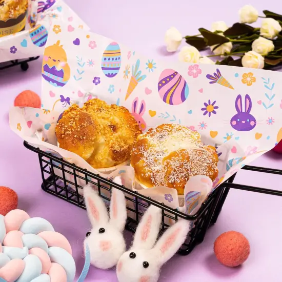 100 Pcs Easter Wax Paper for Food, Waterproof Oil-proof Parchment Paper Sheets, Wax Paper Sheets Deli Paper Sandwich Wrap {4}