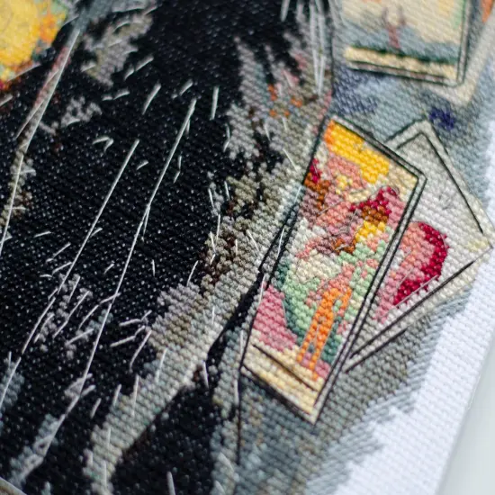 Counted Cross stitch kit - Premonition. Black Cat {5}