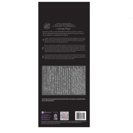 Small Transfers - Secret Letter II &ndash; 3 sheets, 6&Prime;x12&Prime; {3}