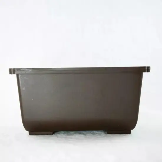 Rectangular Plastic Bonsai / Succulent Pot w / Mesh 9.5"x 6.75"x 3" - Dark Brown {3}